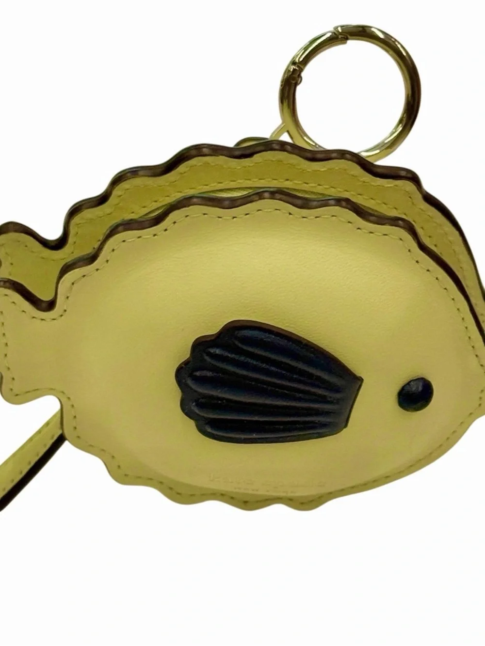 Kate Spade Lemon Meringue Puffy Fish Coin Purse Yellow Fish